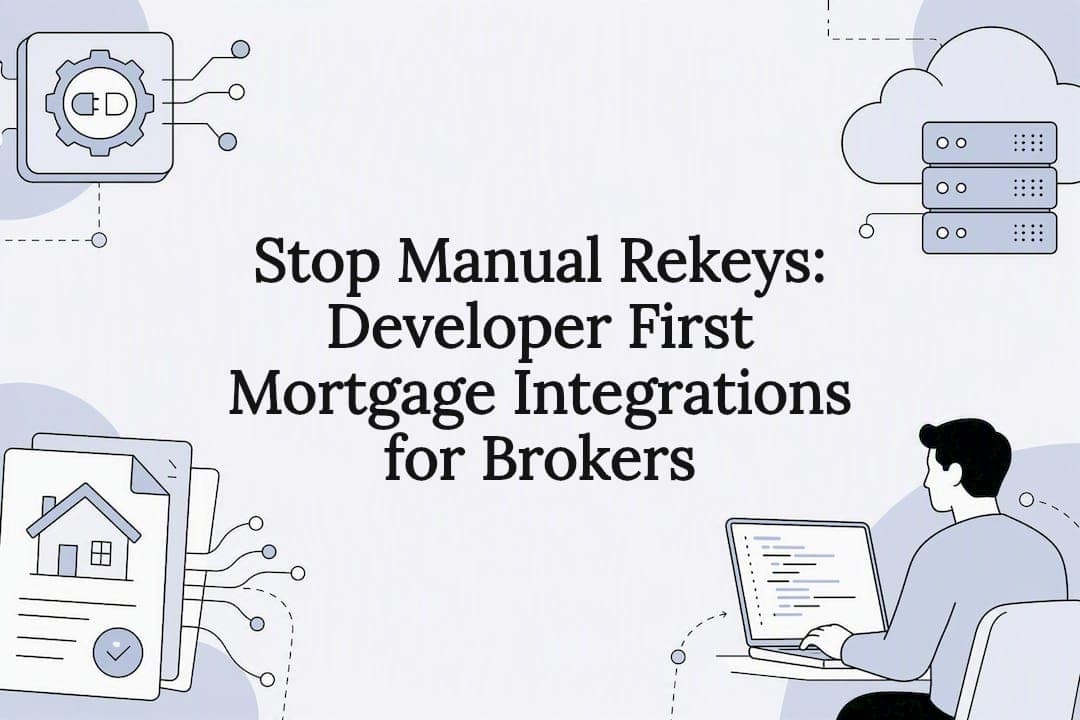 Stop Manual Rekeys: Developer First Mortgage Integrations for Brokers