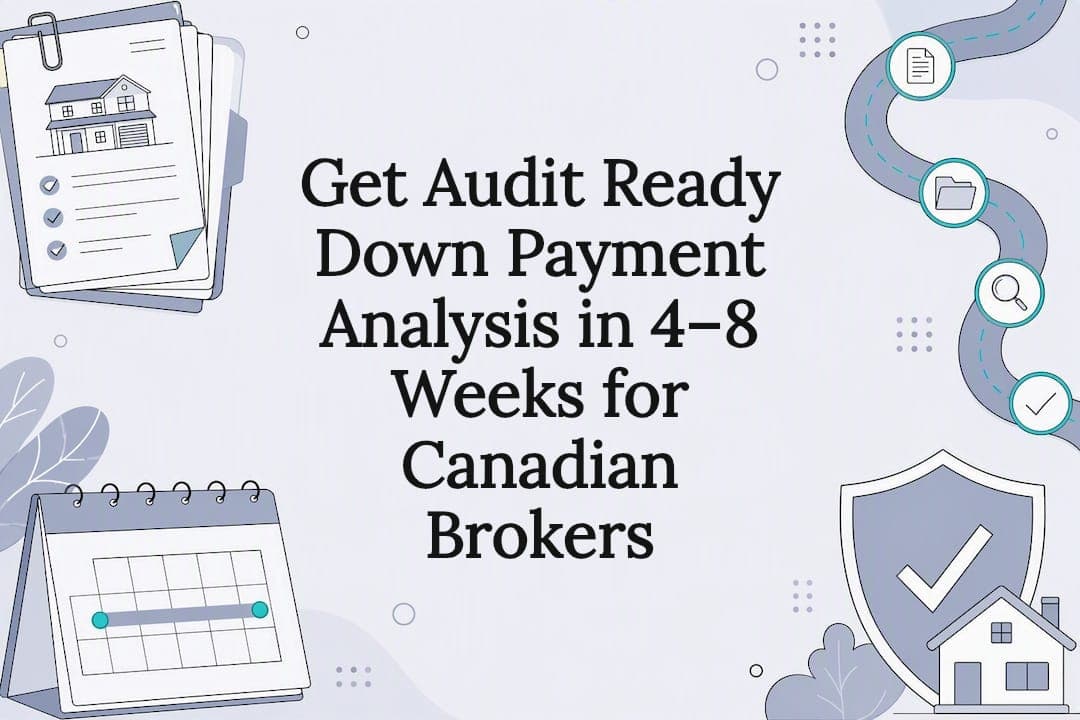 Get Audit Ready Down Payment Analysis in 4–8 Weeks for Canadian Brokers