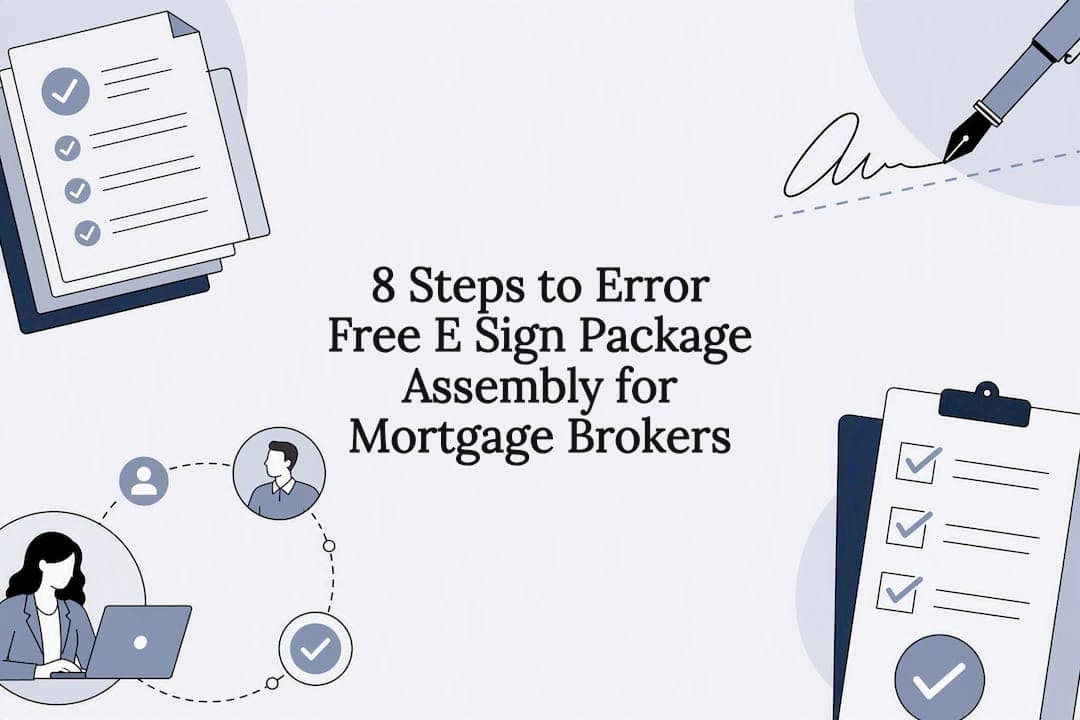 8 Steps to Error Free E Sign Package Assembly for Mortgage Brokers