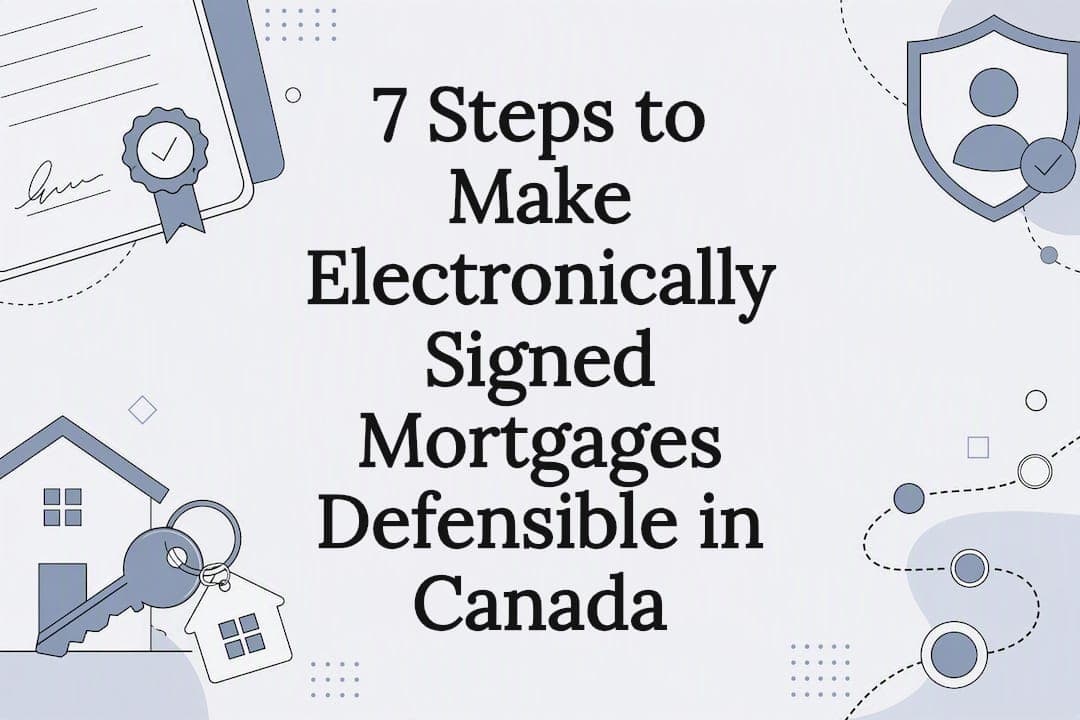 7 Steps to Make Electronically Signed Mortgages Defensible in Canada