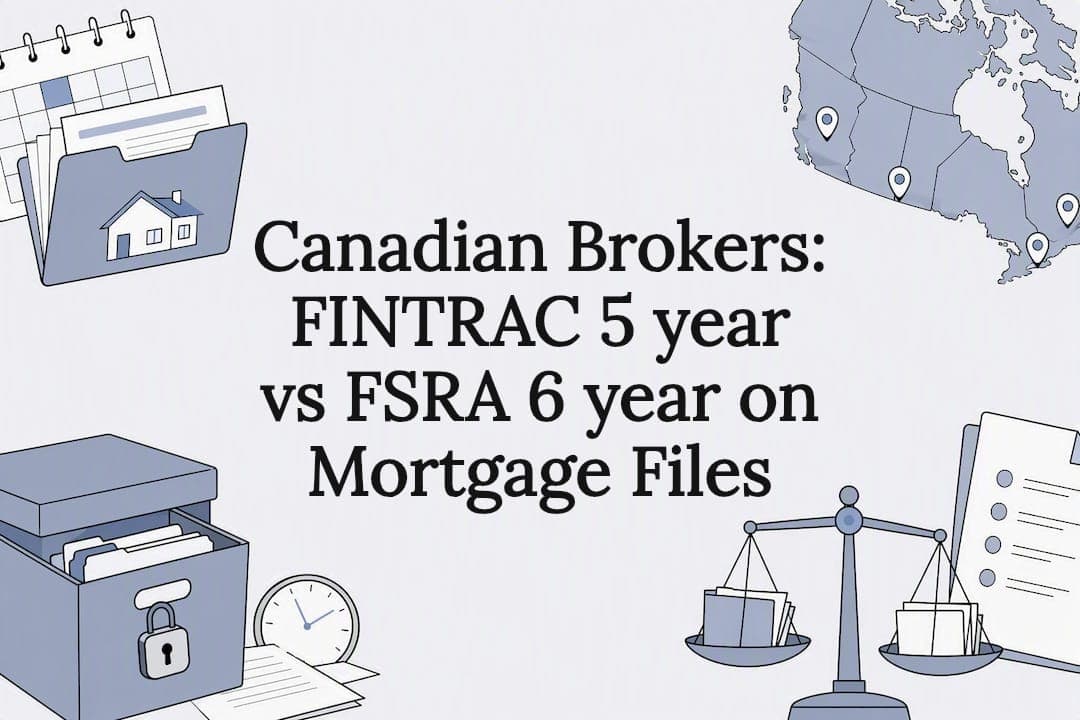 Canadian Brokers: FINTRAC 5 year vs FSRA 6 year on Mortgage Files