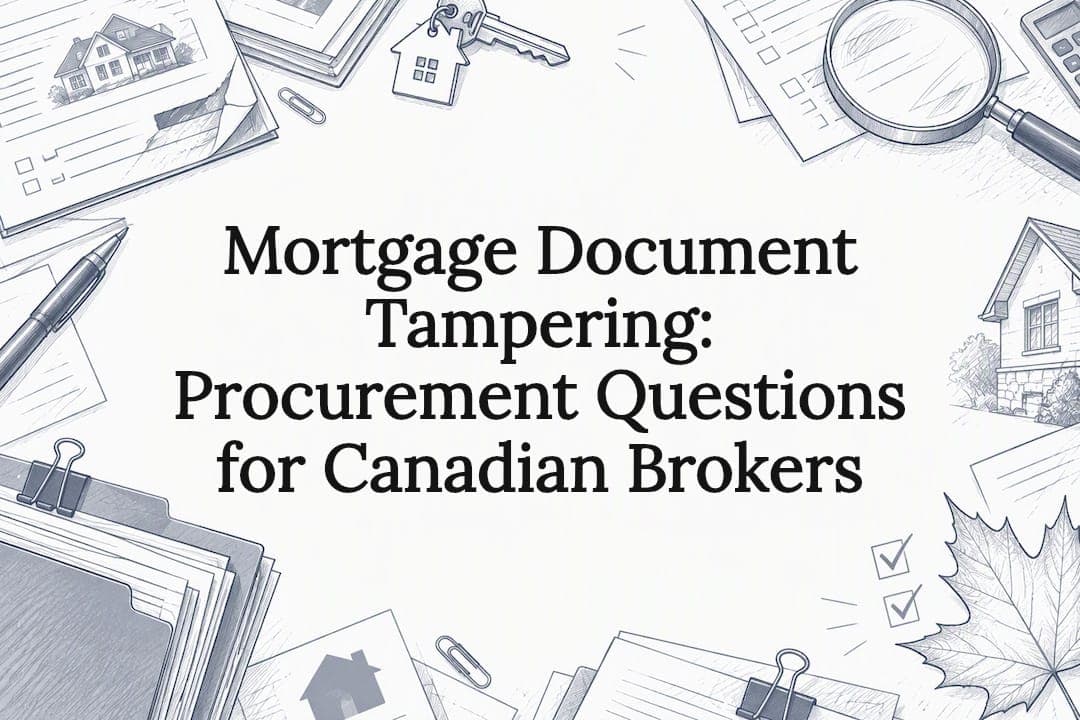 Mortgage Document Tampering: Procurement Questions for Canadian Brokers