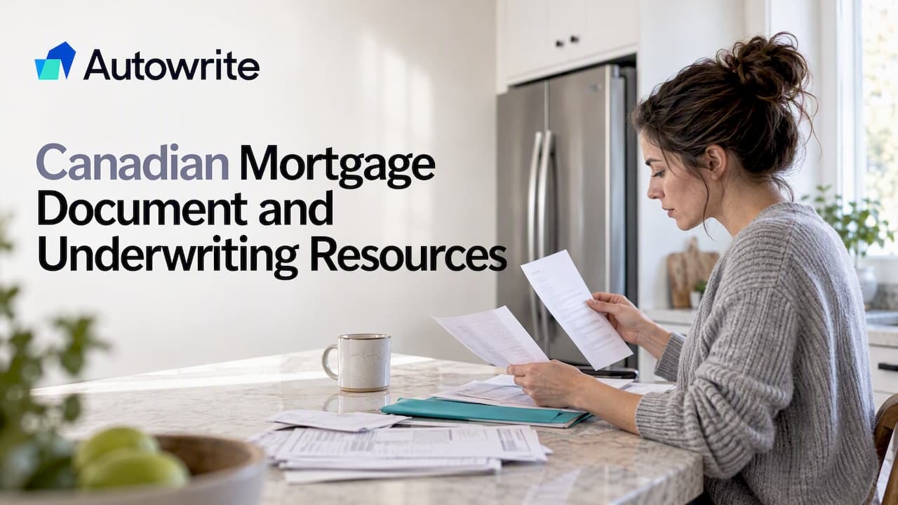 Canadian Mortgage Document and Underwriting Resources